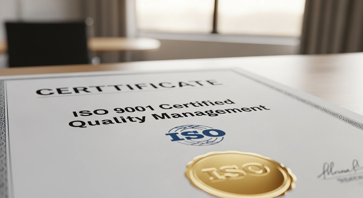 ISO 9001 quality certification achieved by Xact Packing in Loughborough